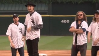 Watch My Morning Jacket Throw Out The First Pitch At A White Sox Game