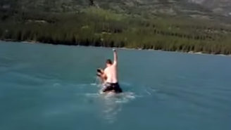 This Guy Rode A Moose Through A Lake And May Have Invented A New Sport
