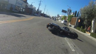 This Motorcyclist Tells A Driver To Stop Texting, So The Driver Mows Him Down In Response