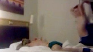 This Snoring Guy Has A Violent, Yet Hilarious Reaction To Being Woken With A Pillow