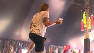 Watch This Singer Catch A Beer And Drink It At The Pinkpop Festival