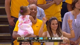 Watch Steph Curry’s Daughter Try To Make Grandma Jealous By Smooching Grandpa
