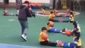 Watch These Little Kids Perform A Crazy Synchronized Ball Handling Routine