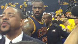 Watch This Warriors’ Fan Call LeBron James A ‘P*ssy-A** B*tch’ After Game 2