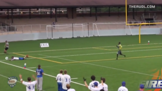 Ultimate Frisbee Bro Lays Out And Makes A Sick Catch To Score