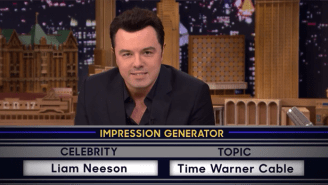 Seth MacFarlane Channels An Impeccable Liam Neeson From ‘Taken’ For ‘Wheel Of Impressions’
