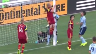 Watch This MLS Player Fail At A Basic Soccer Play And Bonk His Head On The Post
