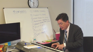 Watch Stephen Colbert Attempt To Compose A Brand New Theme For ‘The Late Show’