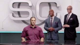 The Rock Fails Miserably At Preparing Clay Matthews For A Career On ‘SportsCenter’