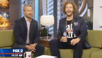 T.J. Miller Brought His Televised Mayhem To Detroit’s Fox 2 News This Morning