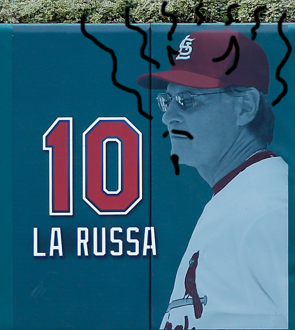 Tony LaRussa with stink lines