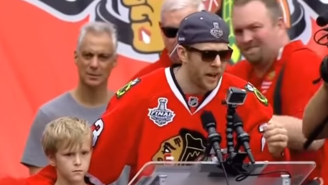 Watch The Chicago Blackhawks Award A Championship Belt To A Very Special Recipient