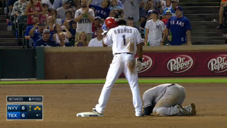 Elvis Andrus Slapped Didi Gregorius Right In The Crotch At Second Base
