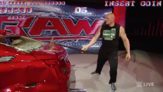 Watch Brock Lesnar Destroy A Car, ‘Street Fighter II’ Bonus Stage Style