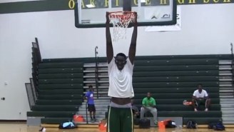Watch 7’6 Tacko Fall Do A Between-The-Legs Jam While Barely Leaving The Floor