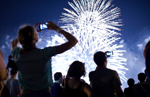 Fireworks Light Up Skies Over New York City On The Fourth Of July