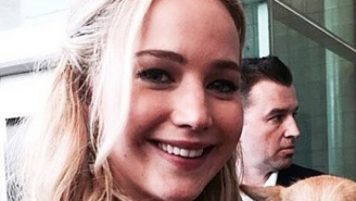 Jennifer Lawrence brought her dog to Comic-Con and we died