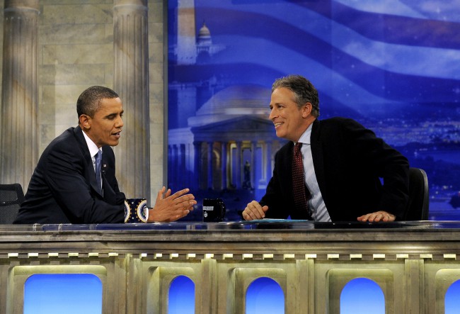 Obama Appears On Daily Show With Jon Stewart