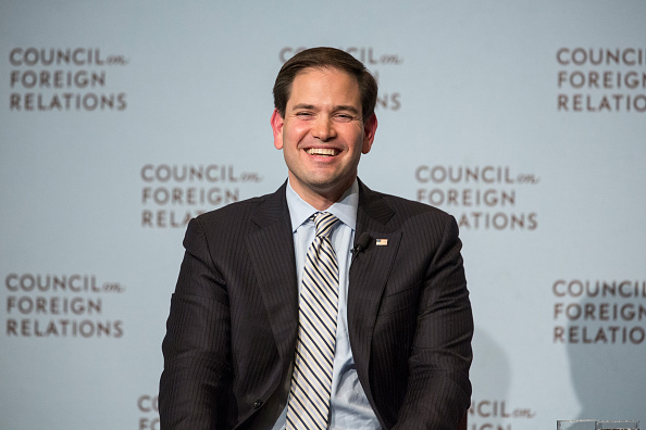 Republican Presidential Candidate Marco Rubio Gives Policy Speech At Council Foreign Relations