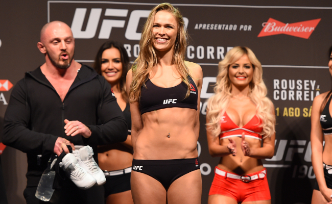 Ronda Rousey weigh in