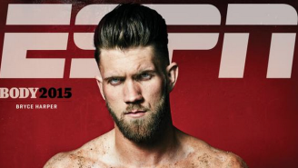 See A Naked, Dirty Bryce Harper On The Cover Of ESPN’s Body Issue