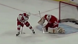 Watch A Poor Goalie Get Completely Ethered By This Hockey Player’s Nasty Through-The-Legs Goal