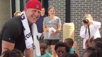 An Army Of Children Swaddled J.J. Watt And Taught Him The Nae Nae