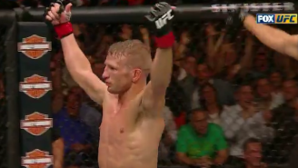 Watch TJ Dillashaw Retain His Title At UFC On Fox 16 With A Big Flurry