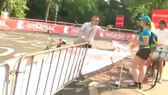 Watch This Mailman Totally Lose It When His Route Is Cut Off By The Tour de France