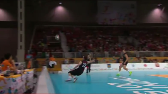 A Canadian Volleyball Player Made An Astonishing Kick Save At The Pan-Am Games