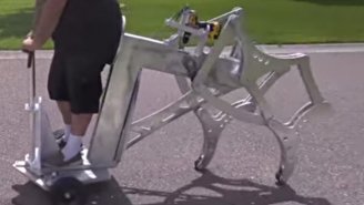 Here’s A Walking Machine Powered By A Cordless Drill
