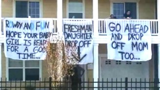 A Frat House Hung ‘Offensive Banners’ Reading ‘Freshman Daughter Drop Off’
