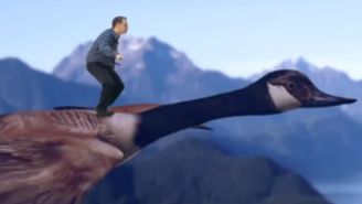 Meet Canada’s Goose-Riding, Dragon-Stabbing Answer To Donald Trump With This Campaign Ad