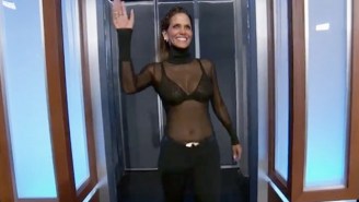 Halle Berry Wore A Completely See-Through Shirt On ‘Jimmy Kimmel Live’