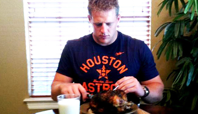 Houston Texans' J.J. Watt's Shares His Diet, Includes Local Barbecue -  Eater Houston