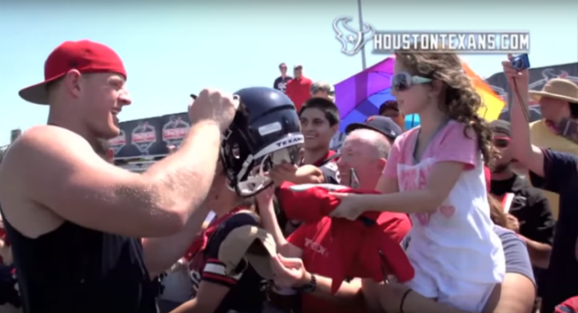 PHOTO: Vince Wilfork's daughter meets J.J. Watt