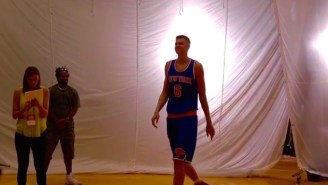 New York Knicks Rookie Kristaps Porzingis Has His H-O-R-S-E Game On Lock