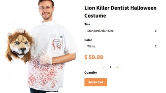 An Online Costume Company Is Selling A ‘Lion Killer Dentist’ Halloween Costume