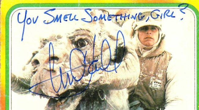 mark hamill signed trading cards