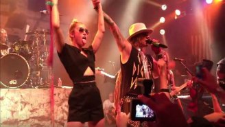 Miley And Billy Ray Cyrus Helped A Glam Rock Band Cover Def Leppard’s ‘Pour Some Sugar On Me’