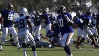 Check Out The Massive Brawl That Broke Out During The Cowboys-Rams Joint Practice