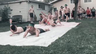 Check Out This Bachelor Party’s Epic Game Of Slip And Flip Cup