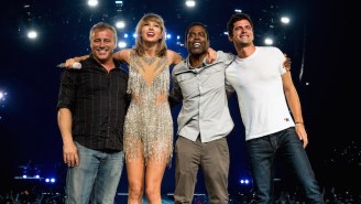 Taylor Swift Took The Stage With Chris Rock, Matt LeBlanc, Uzo Aduba, And Mary J. Blige