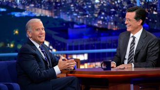 Stephen Colbert does his first great ‘Late Show’ interview with Joe Biden