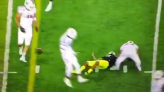 Watch The Vicious Cheap Shot That Knocked Oregon Quarterback Vernon Adams Out Of The Game