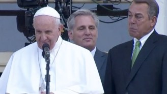 Watch John Boehner Totally Lose It In Front Of Pope Francis