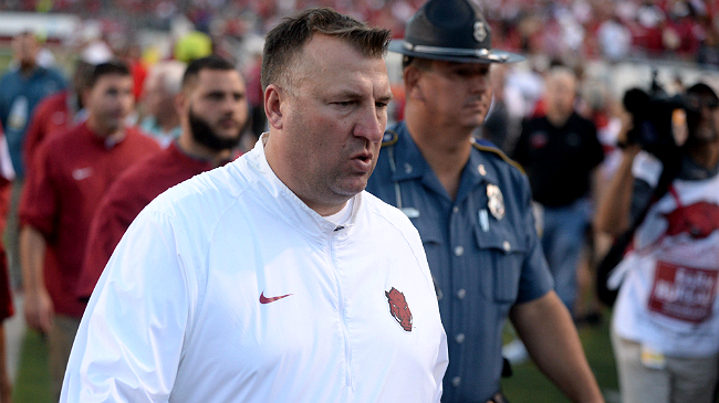 Bret Bielema Instigates Penalty On Alabama Player, Dances To Celebrate