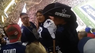 This Amusing Fight Between Cowboys Fans Is Highlighted By A Man In A Ridiculously Large Hat