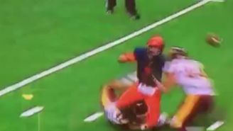 This Late Hit By Central Michigan Knocked Syracuse Quarterback Eric Dungey Out Of The Game