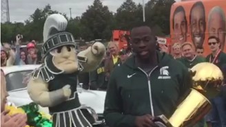 Draymond Green Went To College GameDay With A Replica Larry O’Brien Trophy